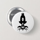 Sad alien bobby sketch ronde button 5,7 cm (Voorkant /achterkant)