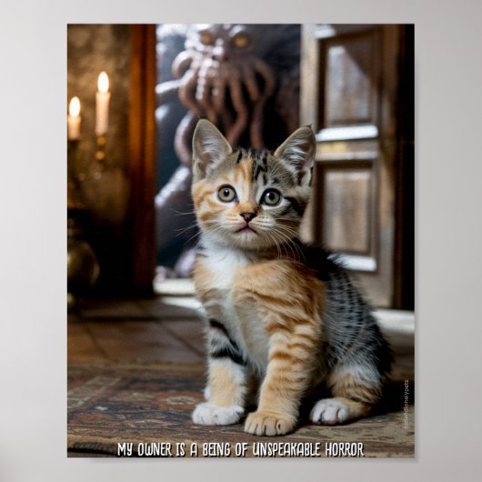 Sad and Lonely Pets Poster Print: My Owner (Voorkant)