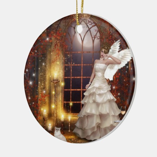 Sad Angel Keramisch Ornament (Links)