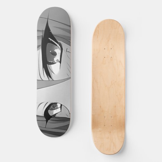Sad Anime Eyes Skateboard Deck (Voorkant)