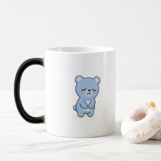 Sad Bear Minimal Kawaii Style Magische Mok