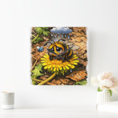 Sad Bee  Vierkante Klok (Huis)