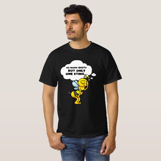 Sad bijenhouder Gift Funny Quote T-shirt (Voorkant volledig)