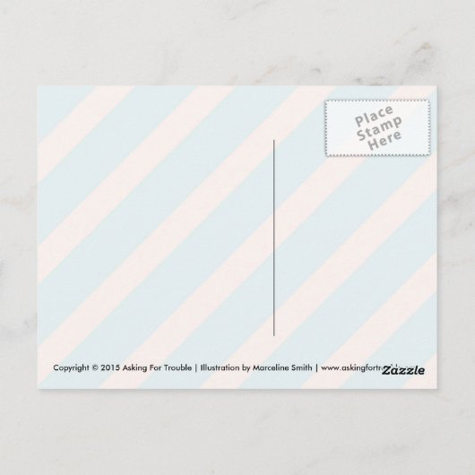 Sad Bitten Kawaii Gingerbrood Man Briefkaart (Achterkant)