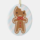 Sad Bitten Kawaii Gingerbrood Man Keramisch Ornament (Rechts)