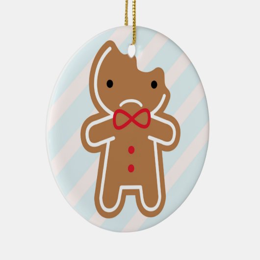 Sad Bitten Kawaii Gingerbrood Man Keramisch Ornament (Rechts)