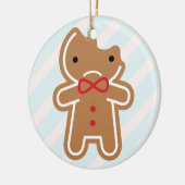 Sad Bitten Kawaii Gingerbrood Man Keramisch Ornament (Links)