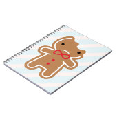 Sad Bitten Kawaii Gingerbrood Man Notitieboek (Linkerzijde)