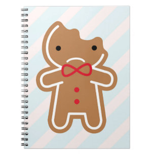 Sad Bitten Kawaii Gingerbrood Man Notitieboek