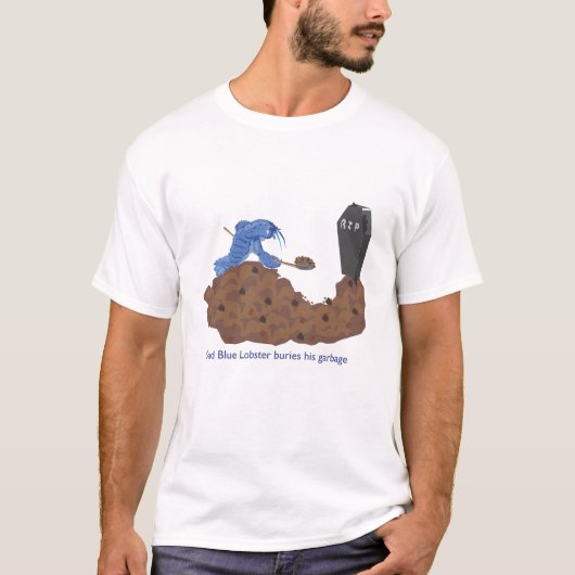 Sad Blue Lobster T-shirt (Voorkant)