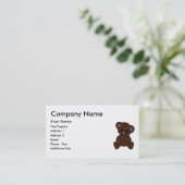 Sad Blue Teddy Bear Visitekaartje (Staand voorkant)