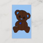 Sad Blue Teddy Bear Visitekaartje (Achterkant)