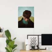 Sad Boy - Kubistika van Boris Draschoff Poster (Thuiskantoor)