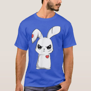 Sad Broken Cute Emo Bunny, Creepy Gothic Happy Eas T-shirt