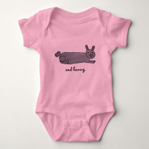 Sad Bunny Baby Romper