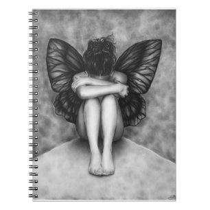 Sad Butterfly Girl-laptop Notitieboek