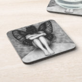 Sad Butterfly Girl Onderzetter Set (Linkerzijde)
