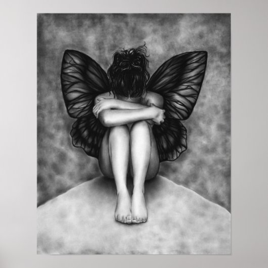 Sad Butterfly Girl Poster (Voorkant)