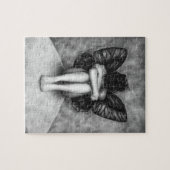 Sad Butterfly Girl Puzzle Legpuzzel (Horizontaal)