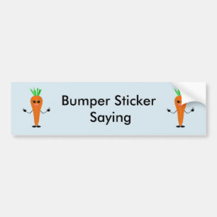 Sad Carrot van Kenneth Yoncich Bumpersticker