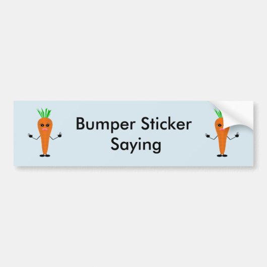 Sad Carrot van Kenneth Yoncich Bumpersticker (Voorkant)