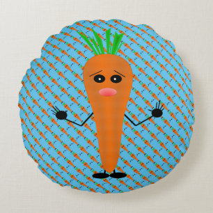 Sad Carrot van Kenneth Yoncich Rond Kussen