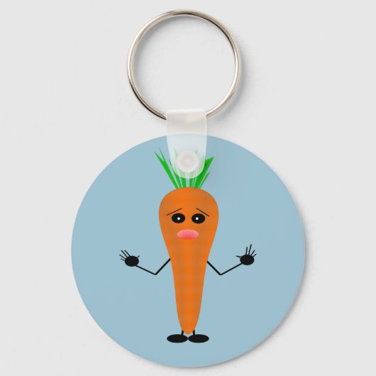 Sad Carrot van Kenneth Yoncich Sleutelhanger (Voorkant)