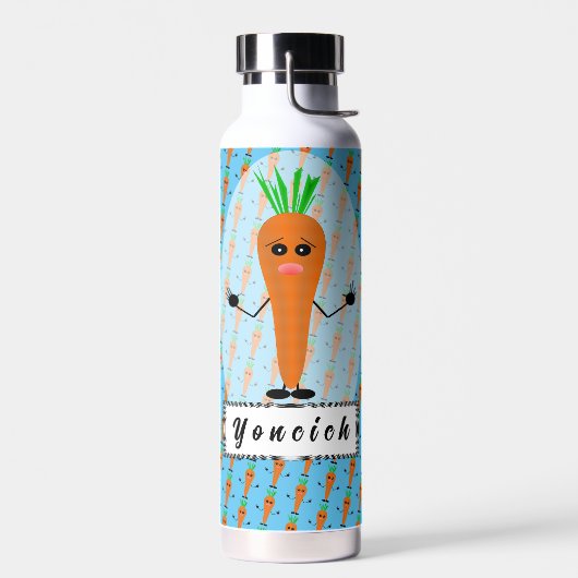 Sad Carrot van Kenneth Yoncich Waterfles (Links)
