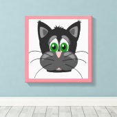 SAD CAT CANVAS AFDRUK (Insitu (Houten vloer))
