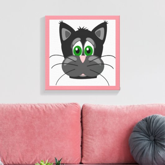 SAD CAT CANVAS AFDRUK (Insitu (Woonkamer))