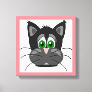SAD CAT CANVAS AFDRUK