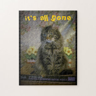 Sad Cat, Cheeseburger is weg. Legpuzzel