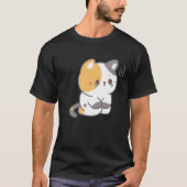 Sad Cat in Grunge, Sad Cat Emoji T-shirt (Voorkant)