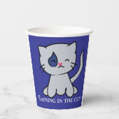 Sad cat papieren bekers (Voorkant)