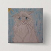 Sad Cat Vierkante Button 5,1 Cm (Voorkant)