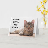 SAD CAT VOOR MISSING "UW BIRTHDAY" KAART (Gele Bloem)