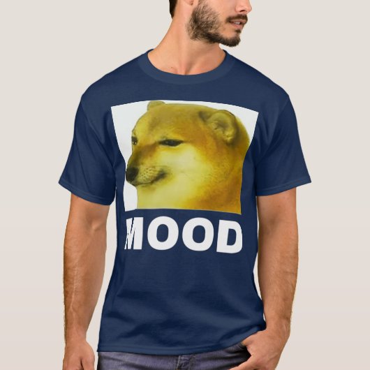 Sad Cheems Mood dog meme T-shirt Gift (Voorkant)