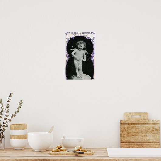 Sad Cherub Angel Print (Keuken)