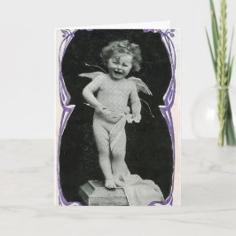 Sad Cherub Angel Print Bedankkaart