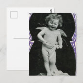 Sad Cherub Angel Print Briefkaart (Voorkant / Achterkant)