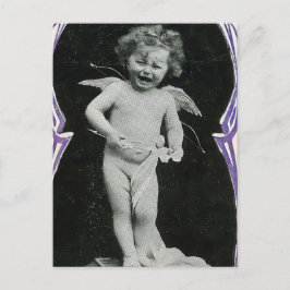 Sad Cherub Angel Print Briefkaart