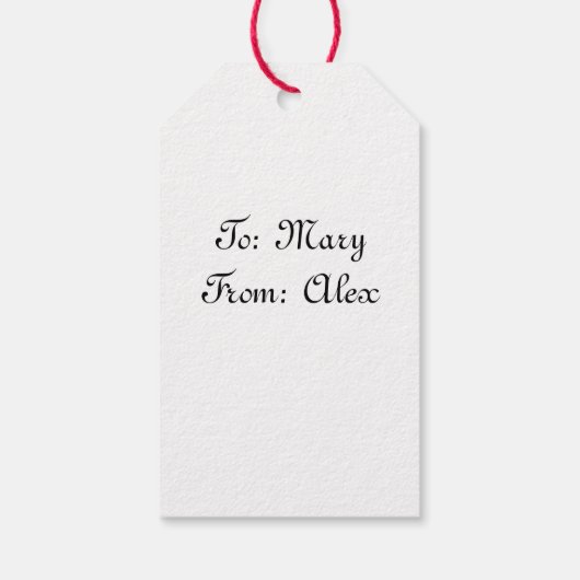 Sad Cherub Angel Print Cadeaulabel (Achterkant)