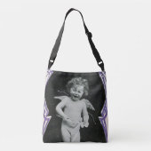 Sad Cherub Angel Print Crossbody Tas (Achterkant)