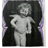 Sad Cherub Angel Print Douchegordijn (Voorkant)
