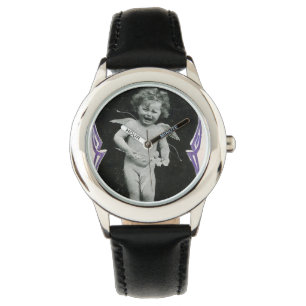 Sad Cherub Angel Print Horloge