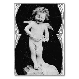 Sad Cherub Angel Print Kaart