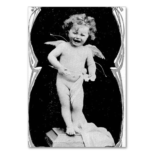 Sad Cherub Angel Print Kaart (Voorkant)
