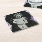 Sad Cherub Angel Print Kartonnen Onderzetters (Schuin)