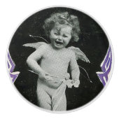 Sad Cherub Angel Print Keramische Knop (Voorkant)