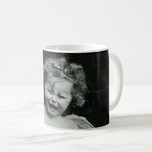 Sad Cherub Angel Print Koffiemok (Voorkant rechts)